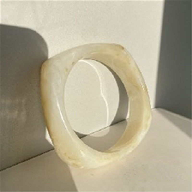 Fine Marbled Wide Resin Bangle — bracelet, view 8