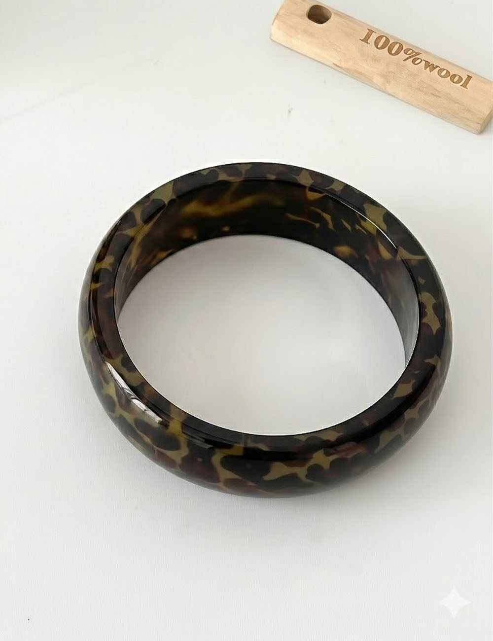 Leopard Print Resin Bangle — leopard bracelet
