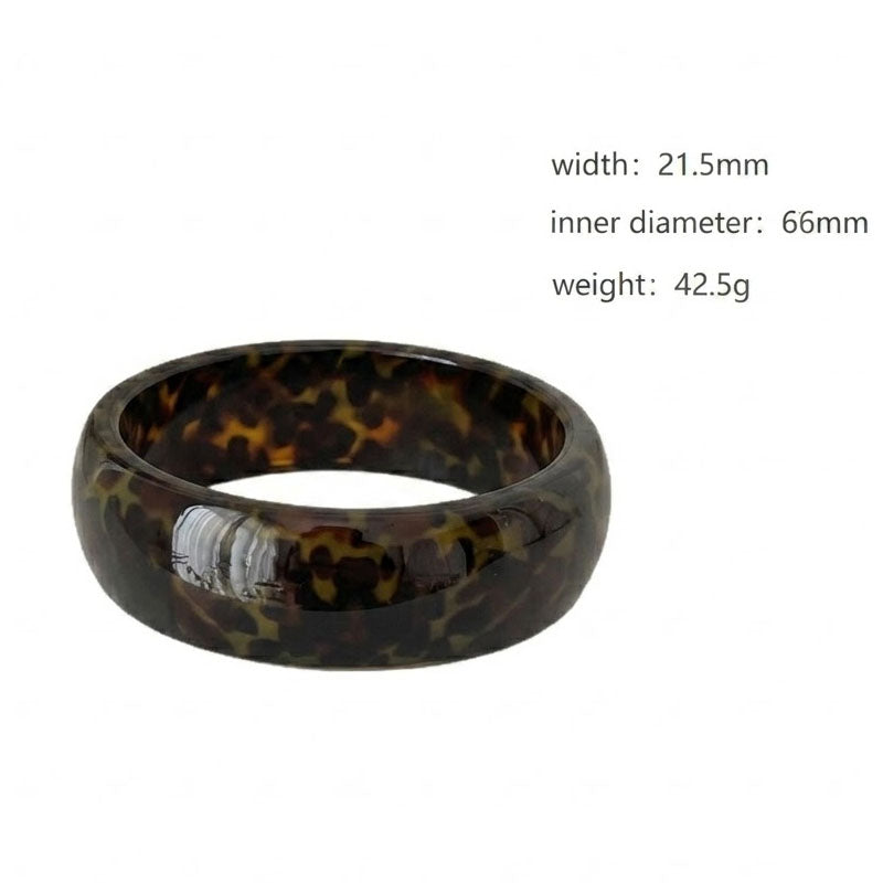 Leopard Print Resin Bangle — leopard bracelet, view 4