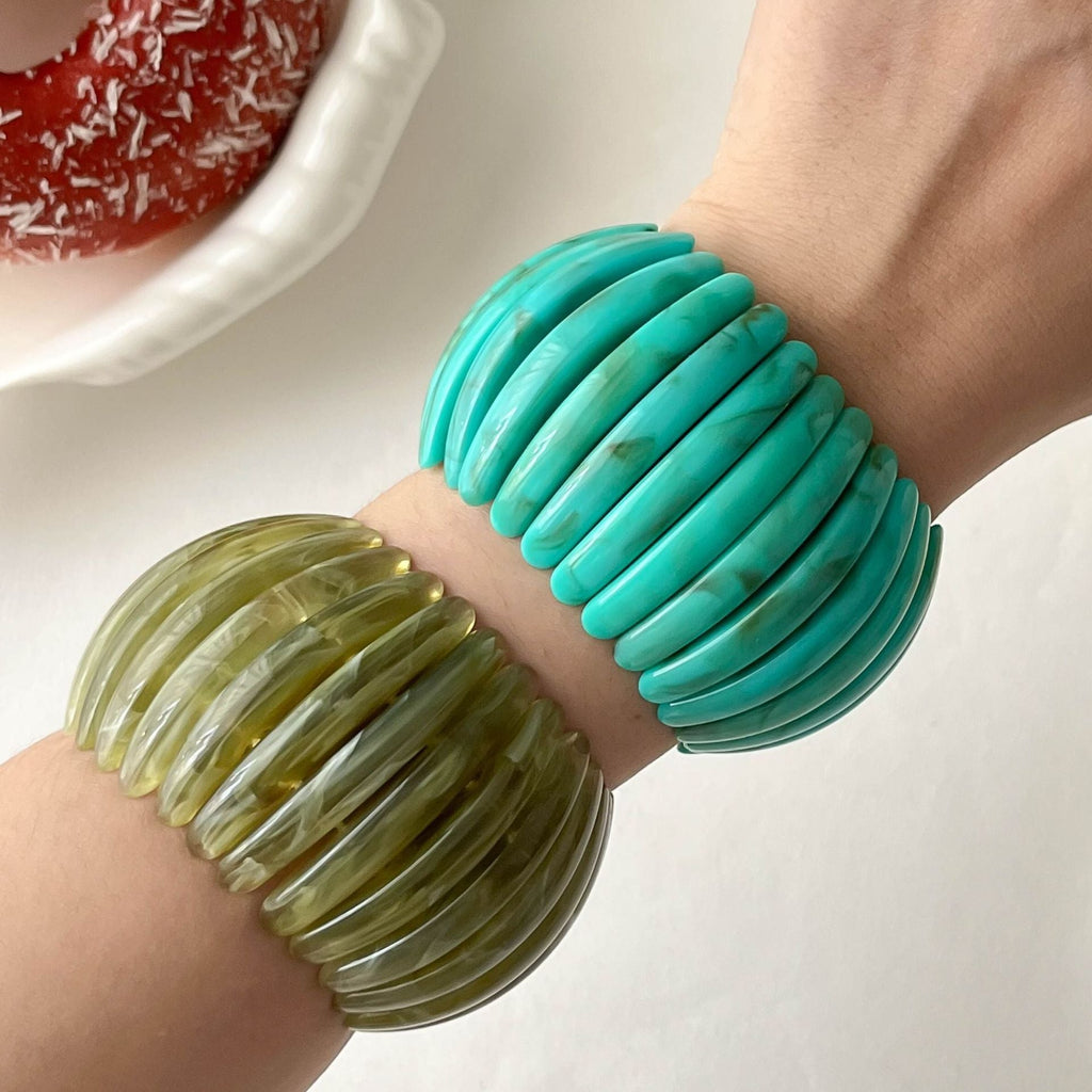 Fine Chunky Irregular Resin Bangle — bracelet, view 4