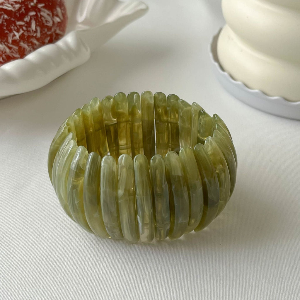 Fine Chunky Irregular Resin Bangle — bracelet, view 10