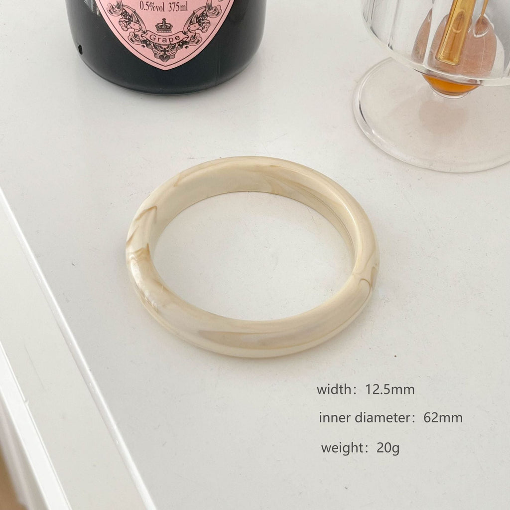 Marbled Wide Resin Bangle — bracelet, view 8