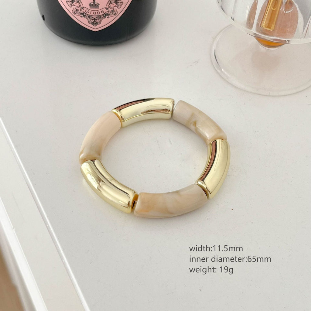 Marbled Wide Resin Bangle — bracelet, view 10