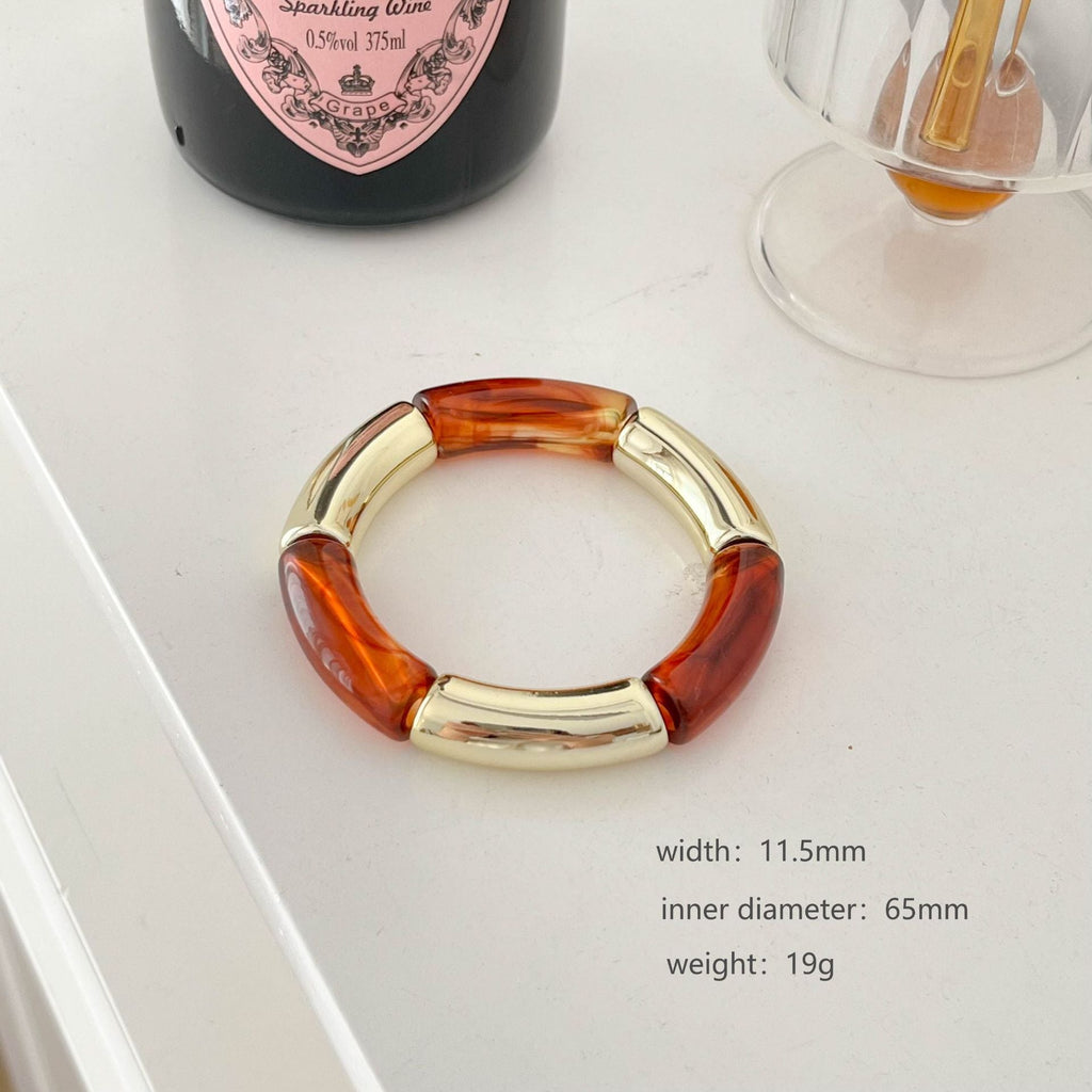 Marbled Wide Resin Bangle — bracelet, view 14