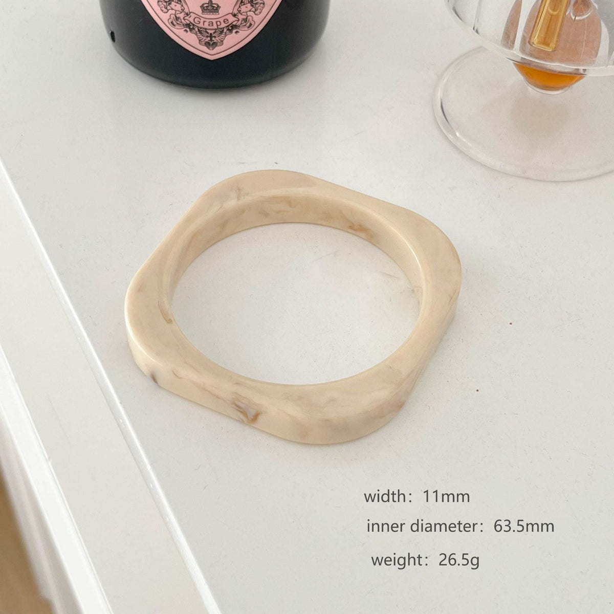 Marbled Wide Resin Bangle — bracelet, view 15