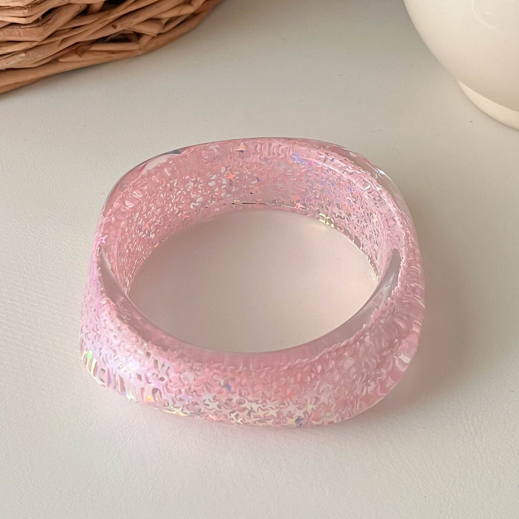 Sequin Square Resin Bangle — bracelet, view 10