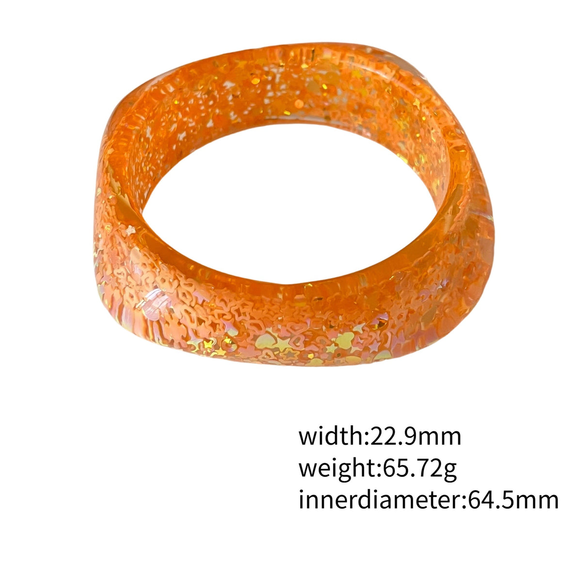 Sequin Square Resin Bangle — bracelet, view 12