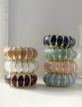 Wide Geometric Resin Bangle — bracelet