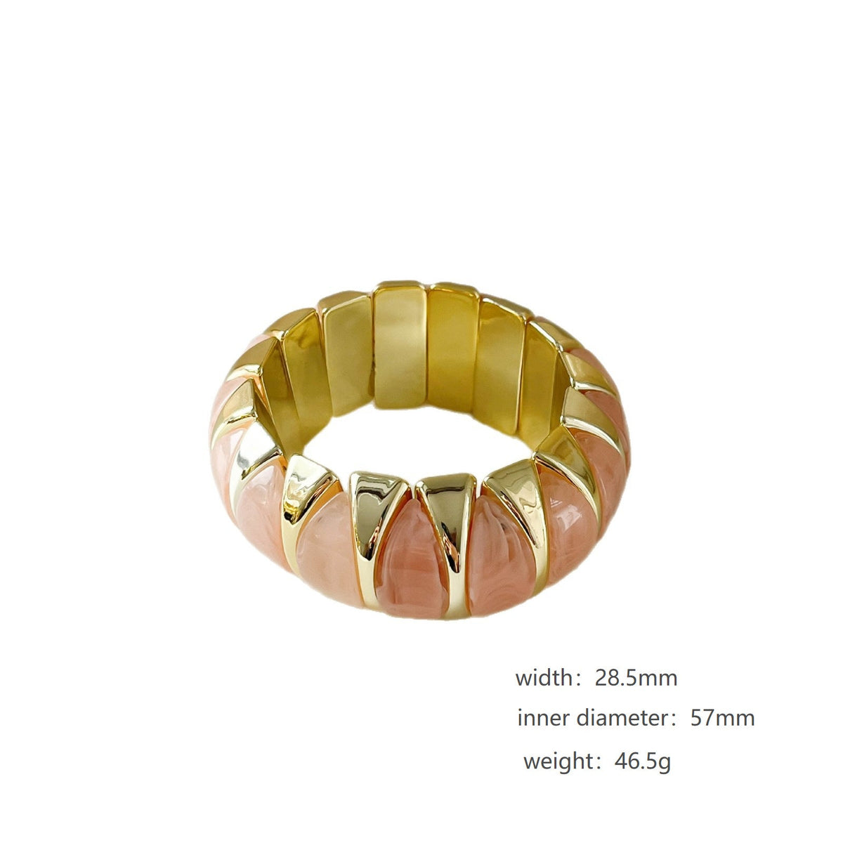 Wide Geometric Resin Bangle — bracelet, view 14