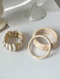Elastic Irregular Resin Bangle — bracelet