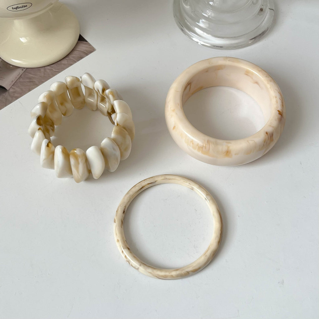 Elastic Irregular Resin Bangle — bracelet, view 2