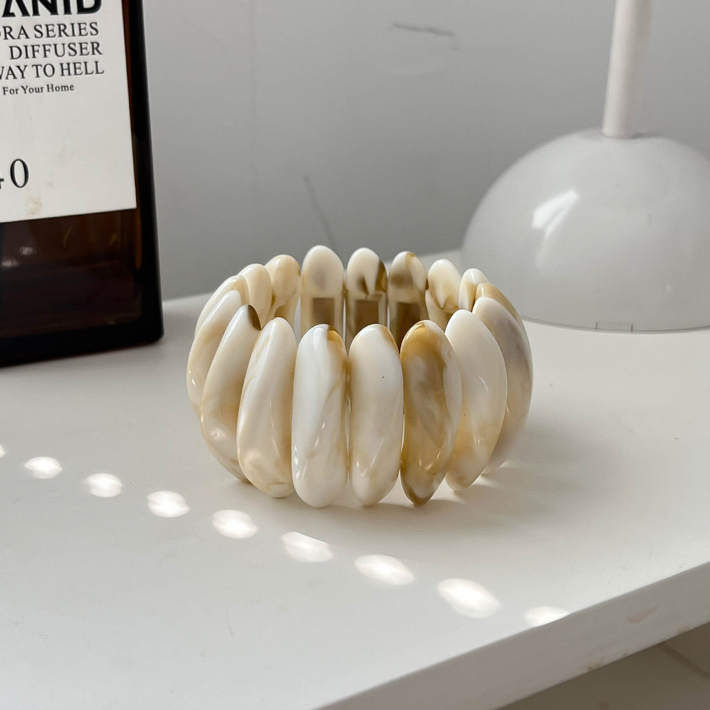 Elastic Irregular Resin Bangle — bracelet, view 6