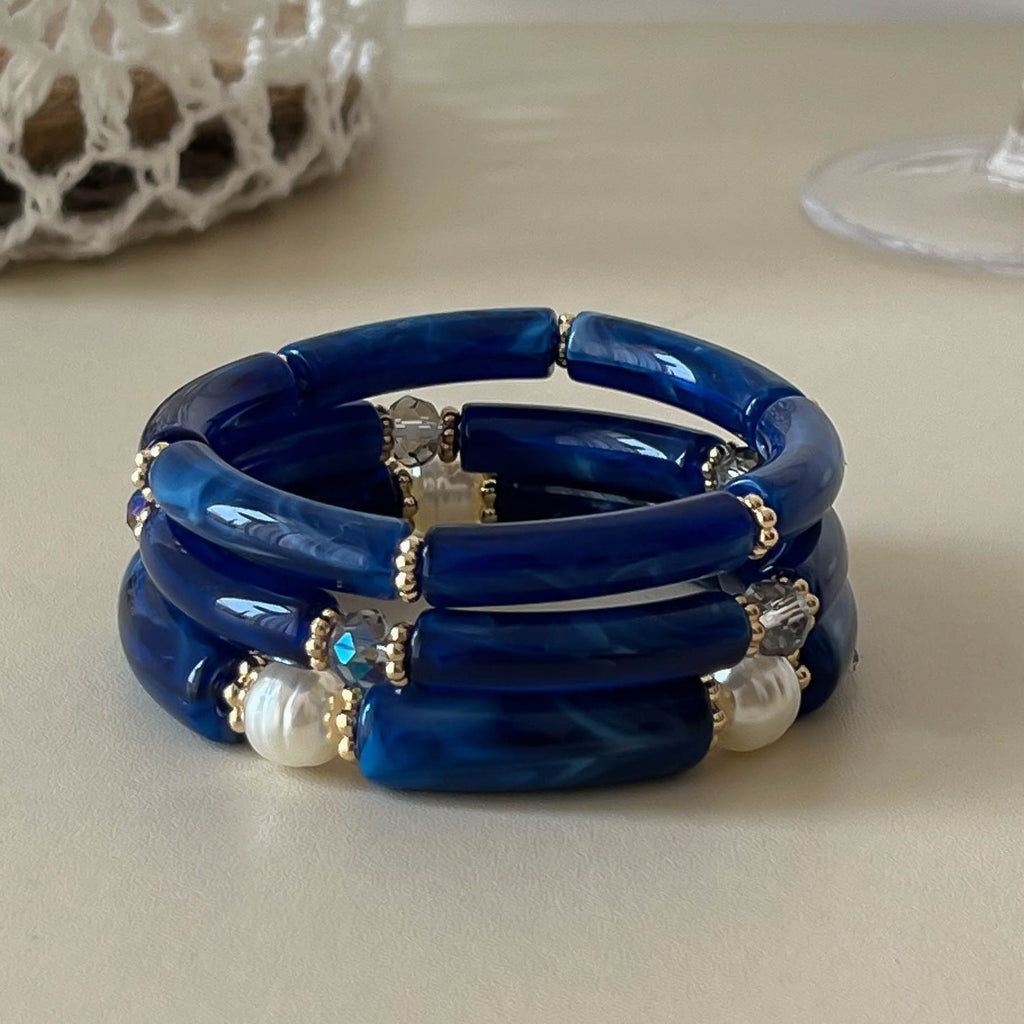 Bamboo Tube Beaded Bangle — bracelet, view 9
