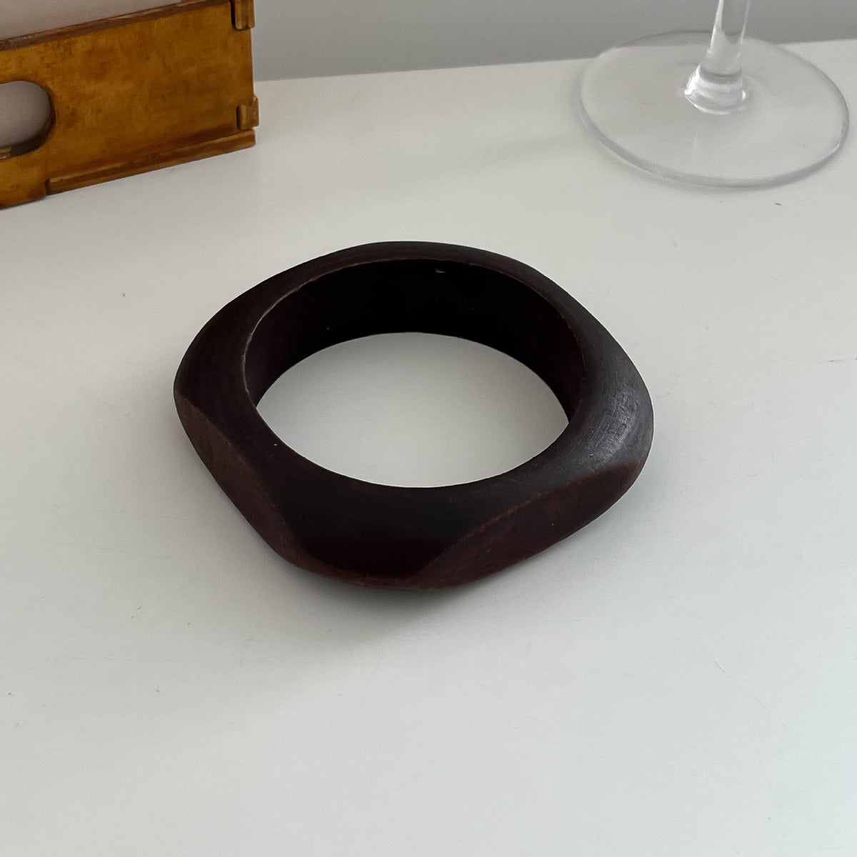 Fine Irregular Wide Resin Bangle — bracelet, view 5
