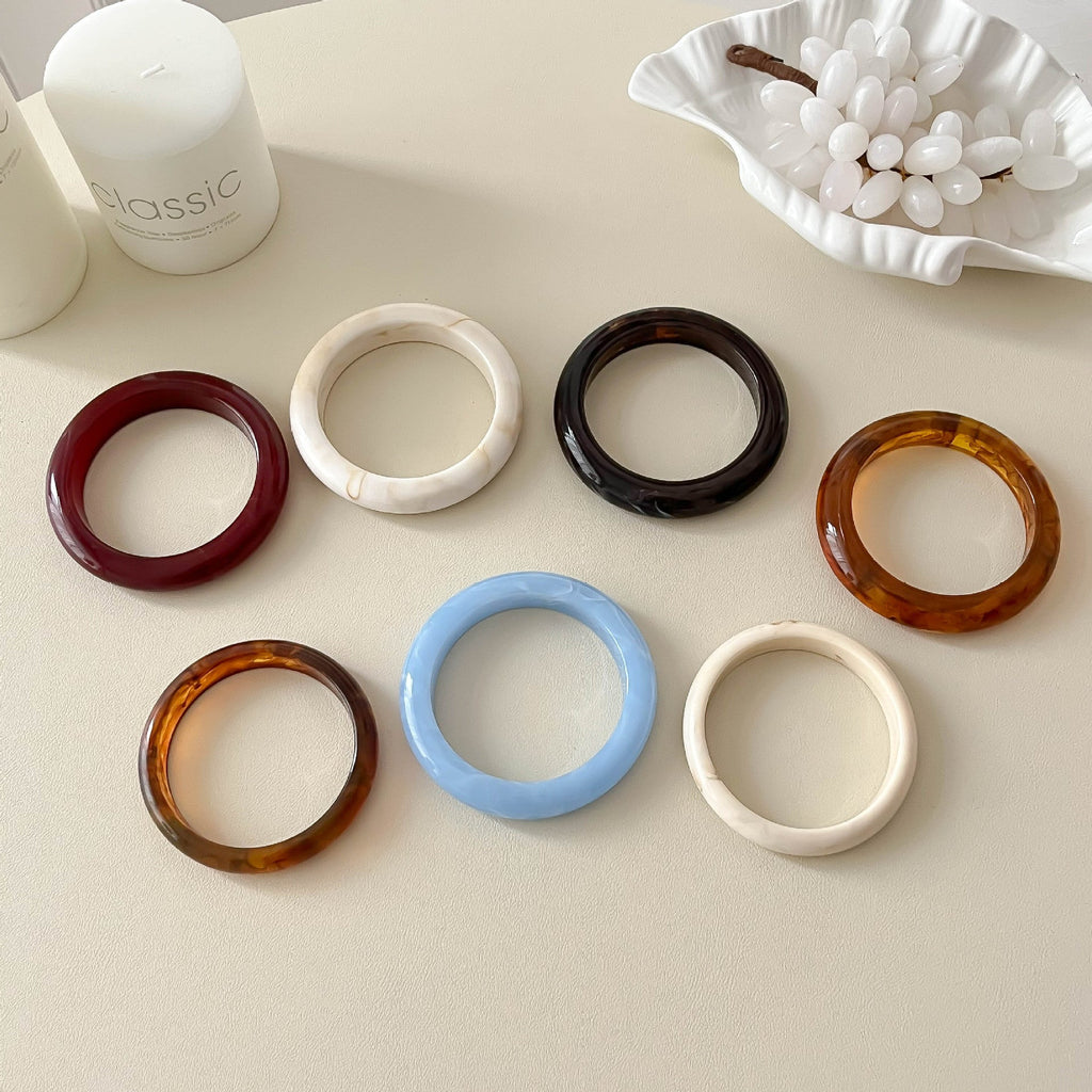 Fine Stackable Geometric Resin Bangle — bracelet, view 3