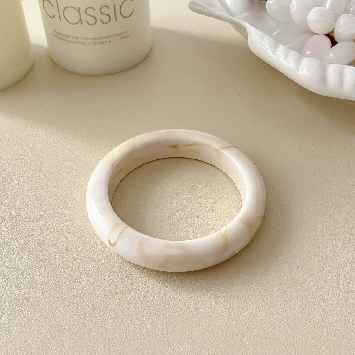 Fine Stackable Geometric Resin Bangle — bracelet, view 6