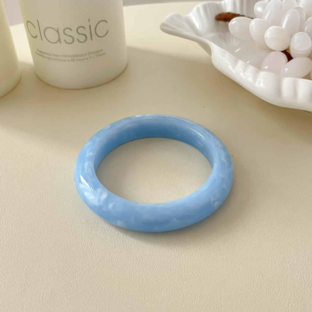 Fine Stackable Geometric Resin Bangle — bracelet, view 8