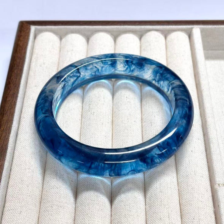 Fine Stackable Geometric Resin Bangle — bracelet, view 12