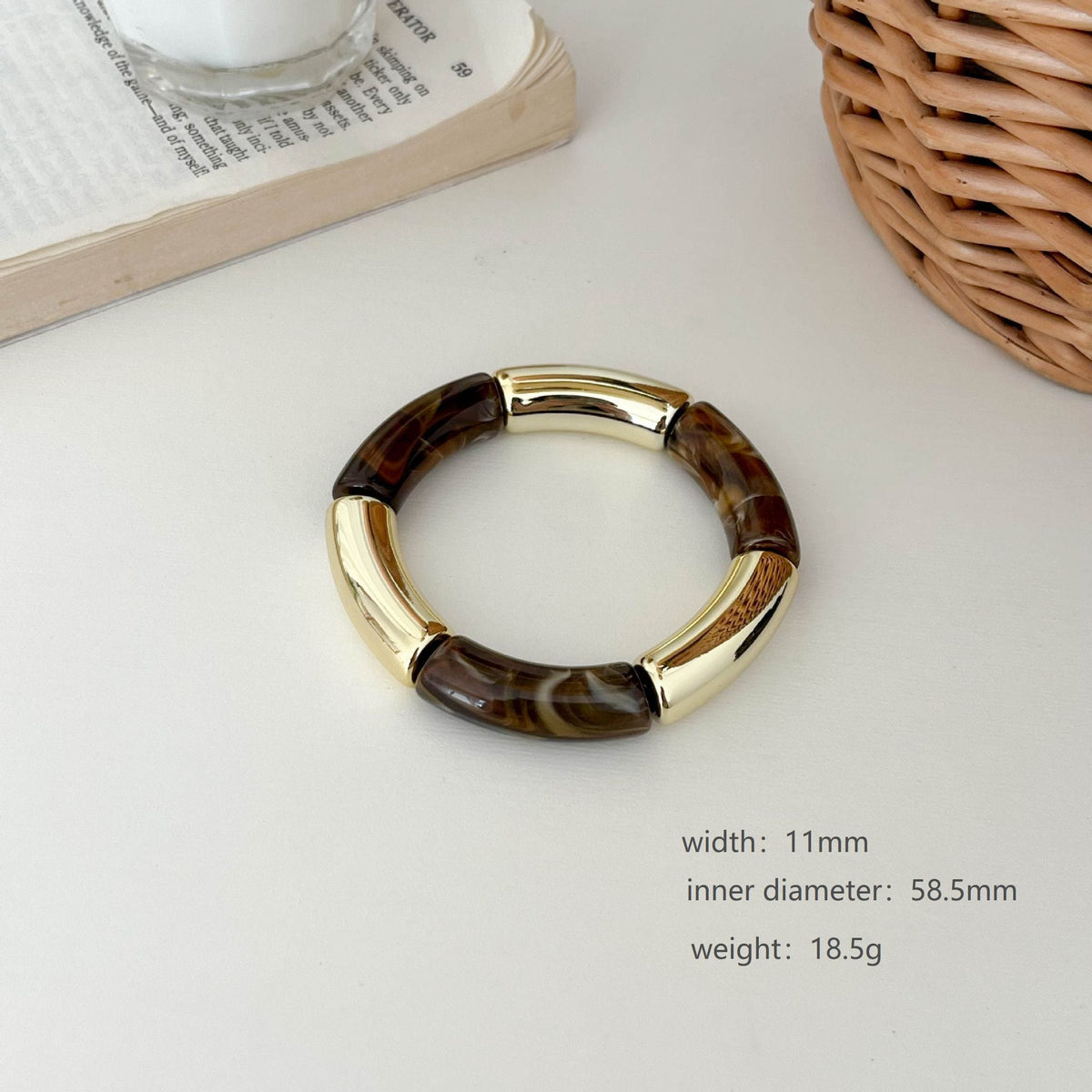 Stackable Geometric Resin Bangle — bracelet, view 4