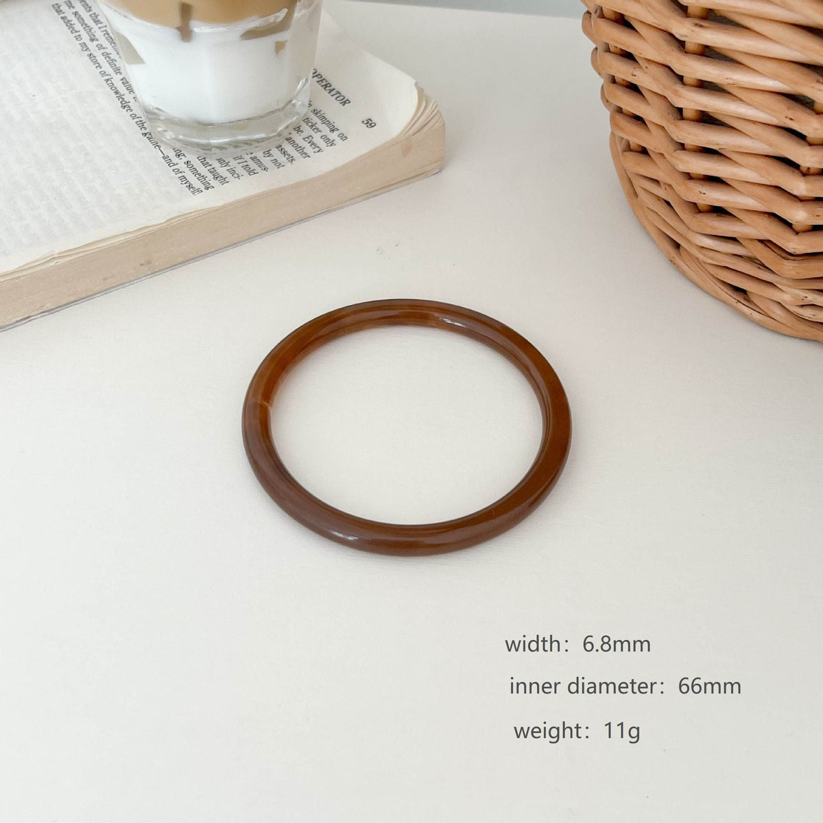 Stackable Geometric Resin Bangle — bracelet, view 5