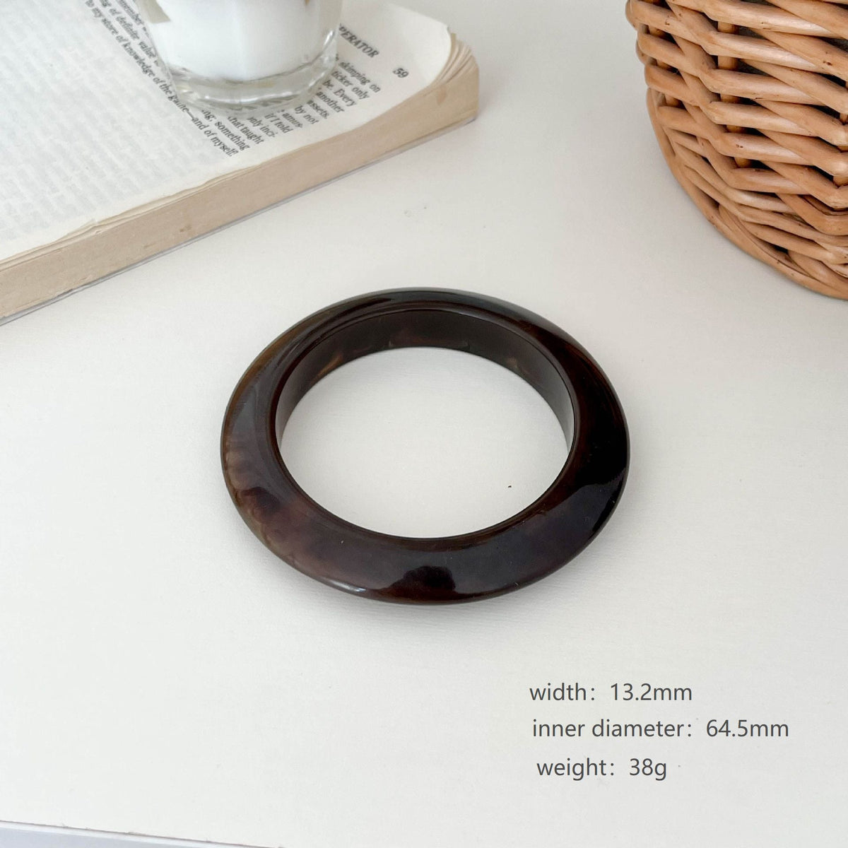 Stackable Geometric Resin Bangle — bracelet, view 6