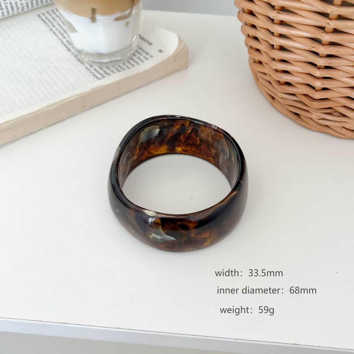 Stackable Geometric Resin Bangle — bracelet, view 9
