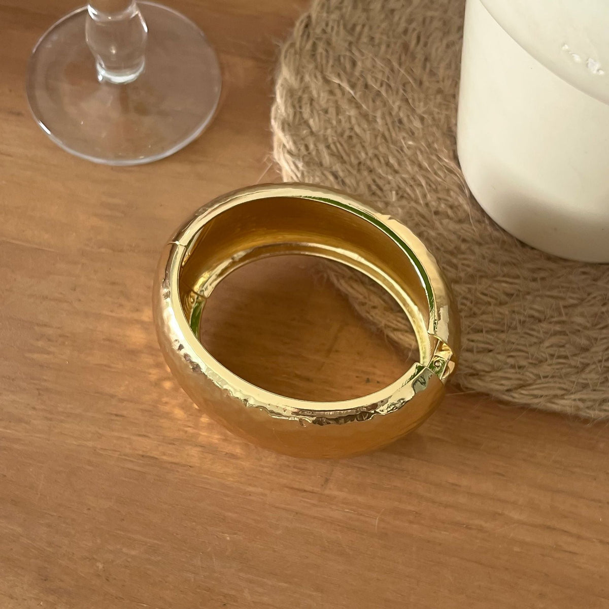 Irregular Wide Resin Bangle — bracelet, view 5