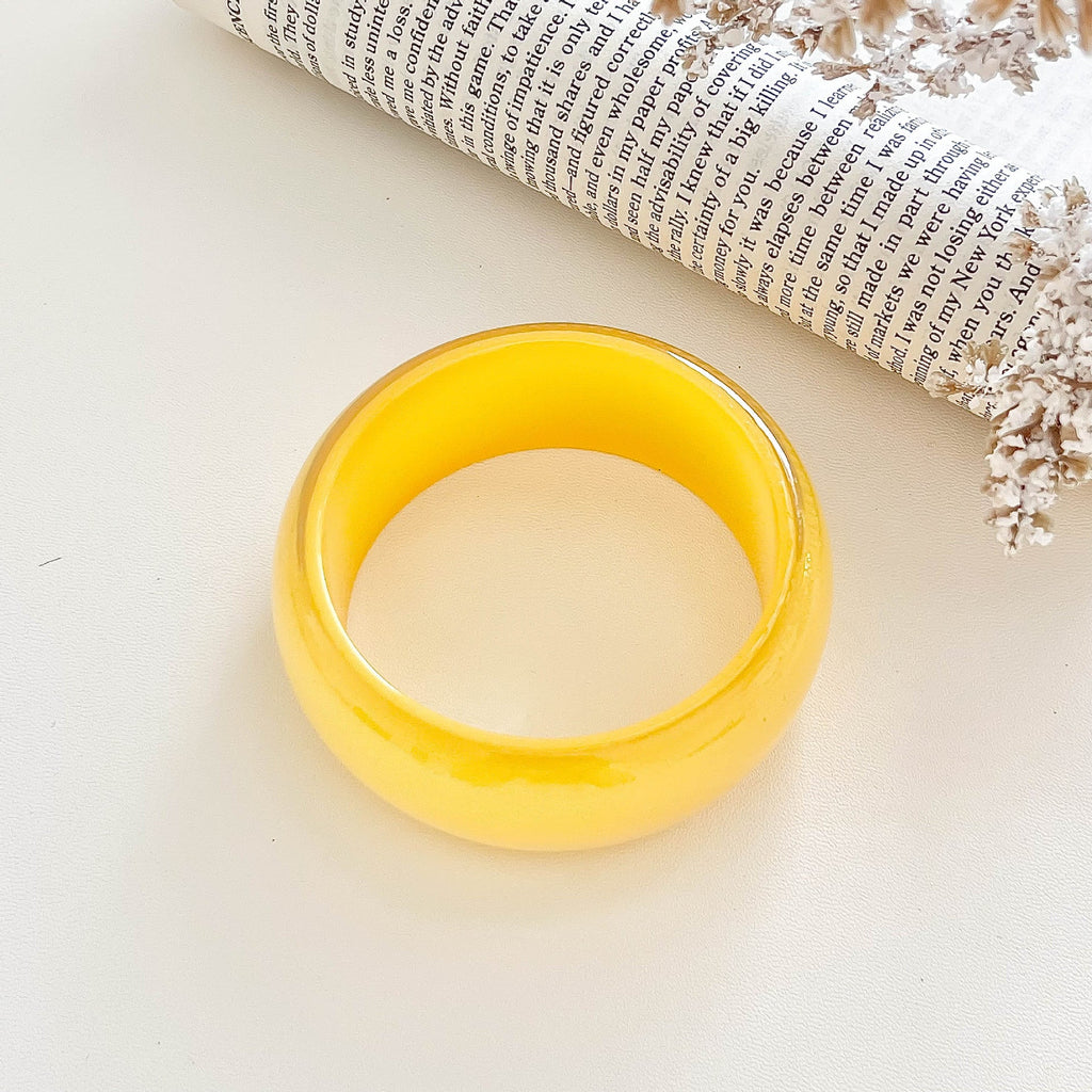 Iridescent Round Resin Bangle — bracelet, view 3