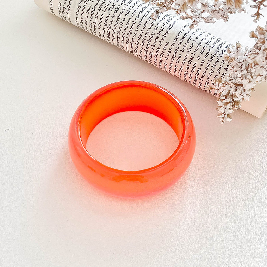 Iridescent Round Resin Bangle — bracelet, view 7