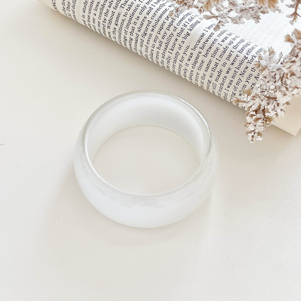 Iridescent Round Resin Bangle — bracelet, view 8