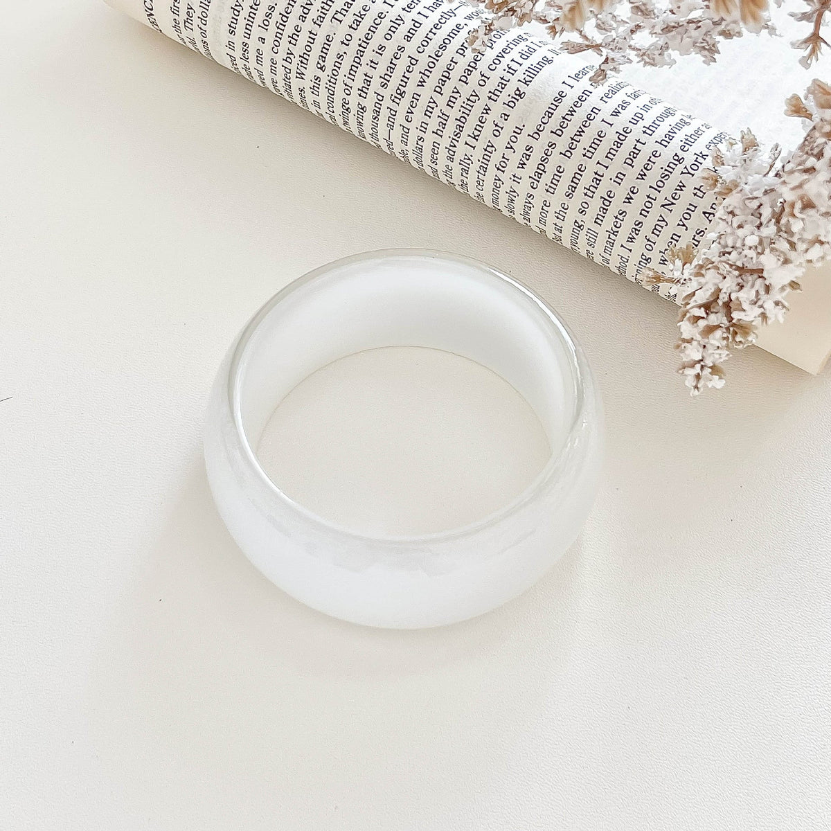 Iridescent Round Resin Bangle — bracelet, view 8