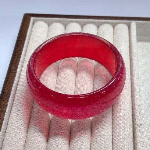 Iridescent Round Resin Bangle — bracelet, view 13