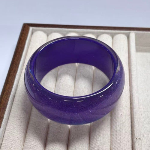 Iridescent Round Resin Bangle — bracelet, view 14