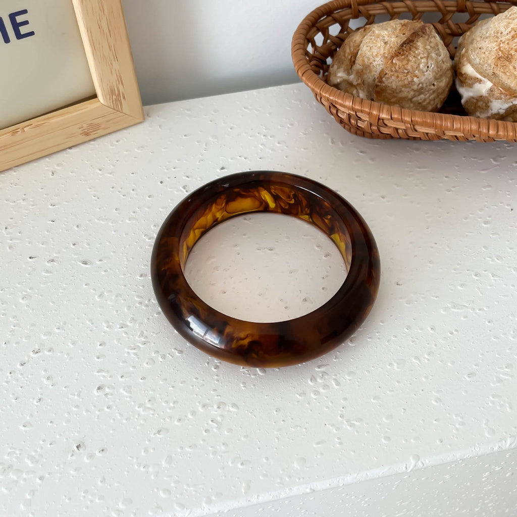 Marble Textured Resin Bangle — bracelet, view 4