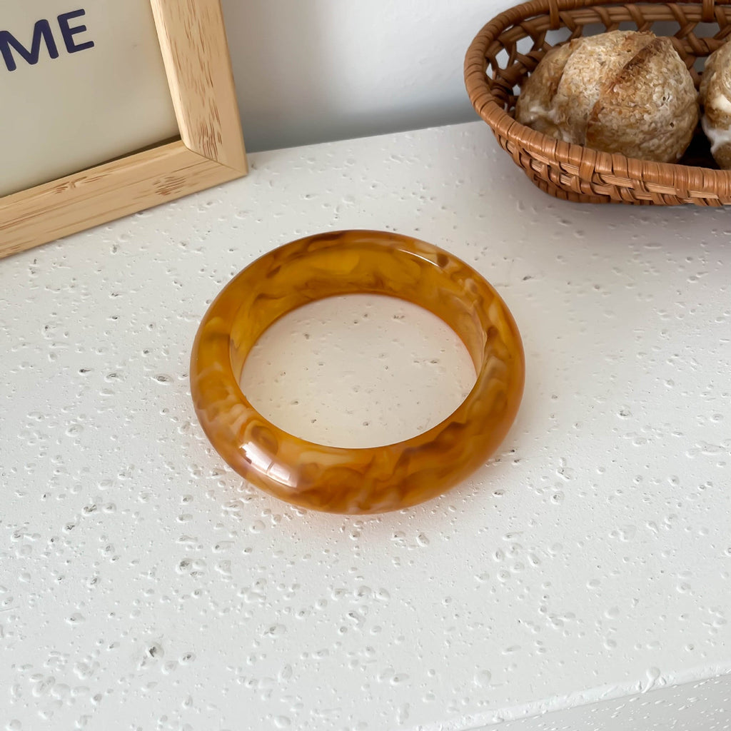 Marble Textured Resin Bangle — bracelet, view 5