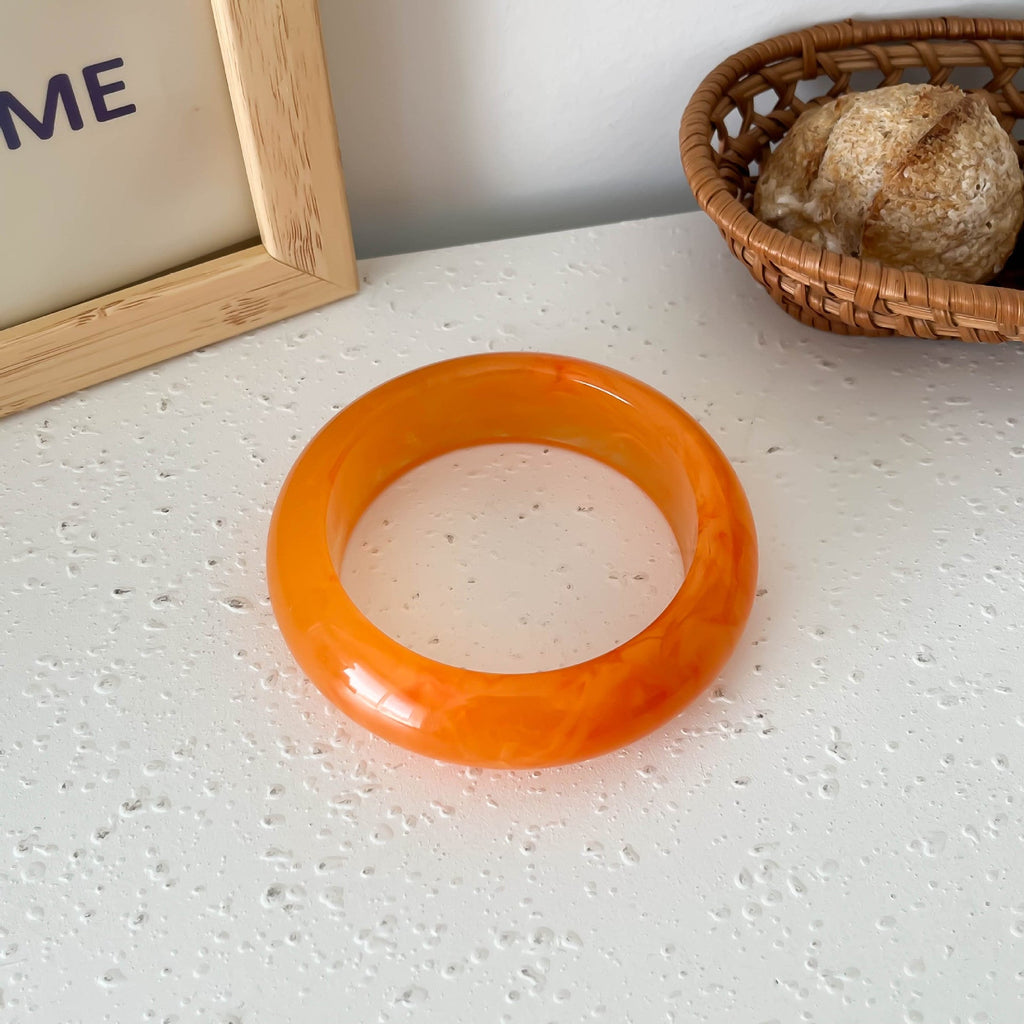 Marble Textured Resin Bangle — bracelet, view 7