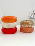 Round Wide Resin Bangle — bracelet