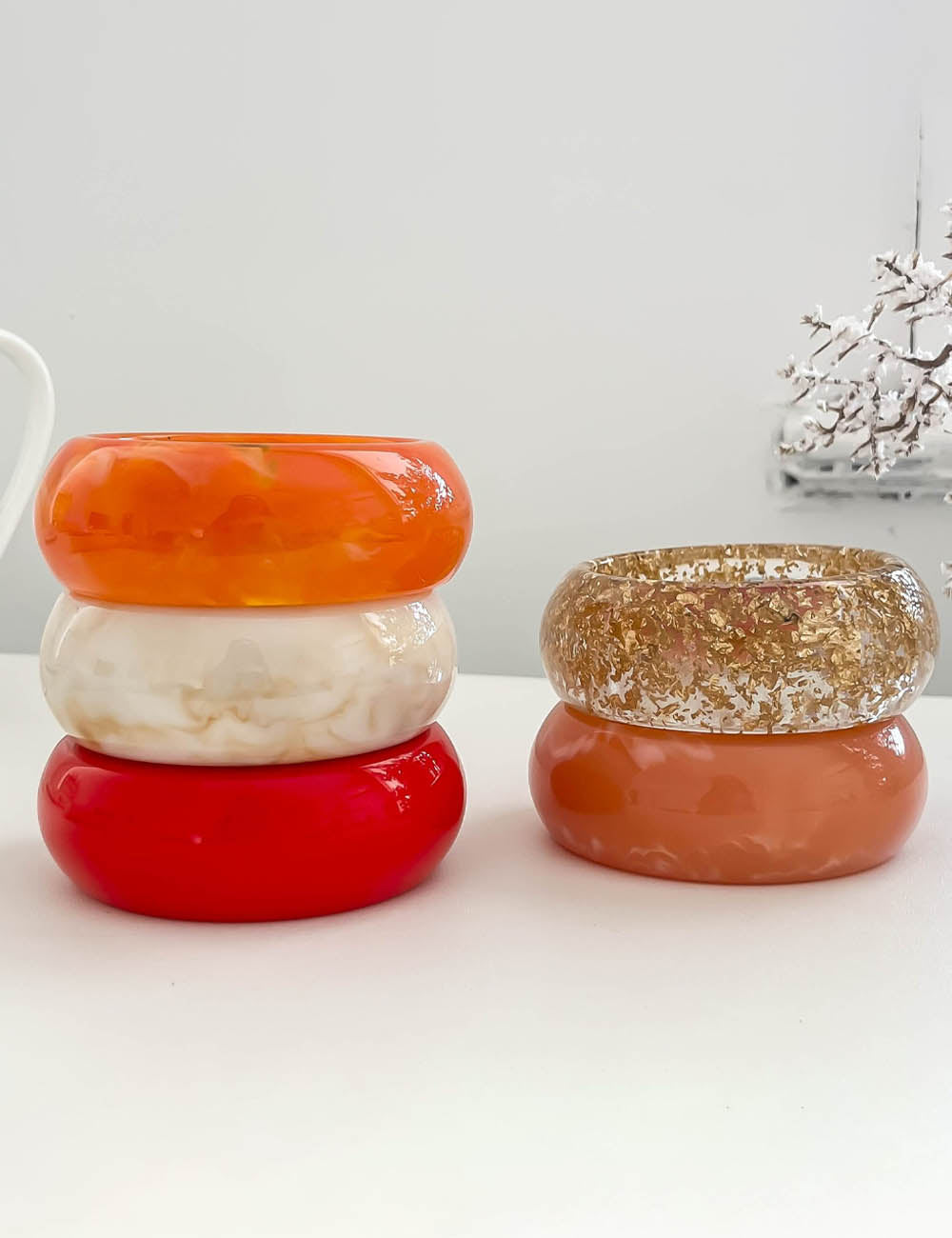 Round Wide Resin Bangle — bracelet