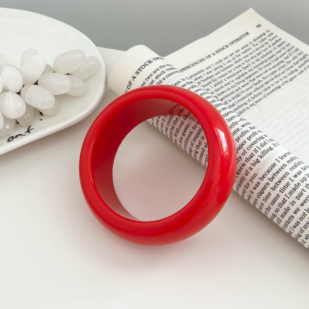 Round Wide Resin Bangle — bracelet, view 3