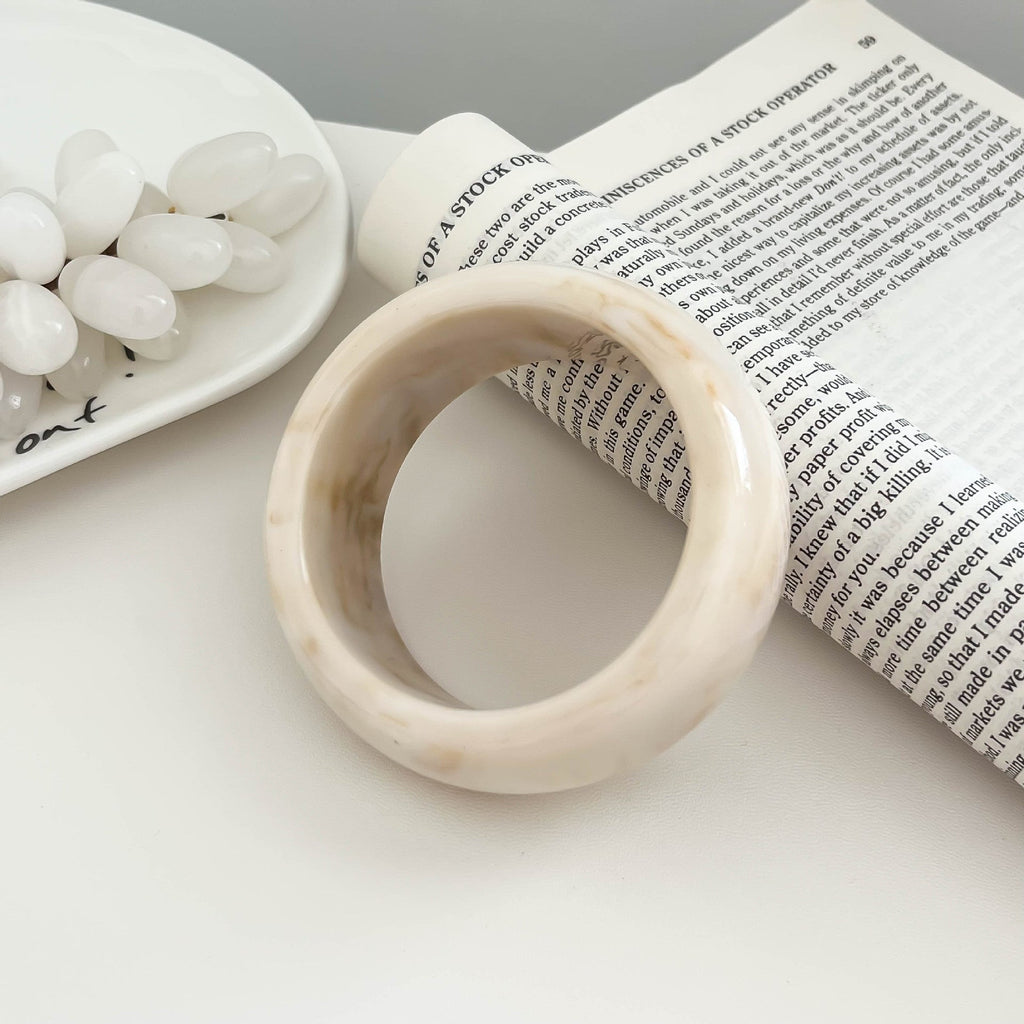 Round Wide Resin Bangle — bracelet, view 4