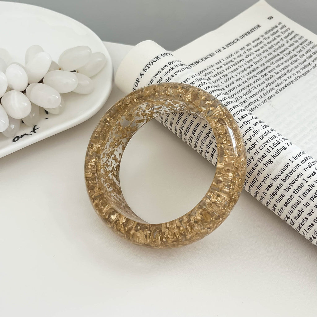 Round Wide Resin Bangle — bracelet, view 5