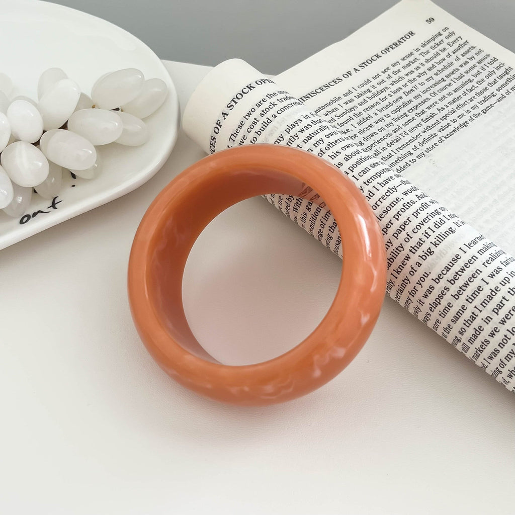 Round Wide Resin Bangle — bracelet, view 7