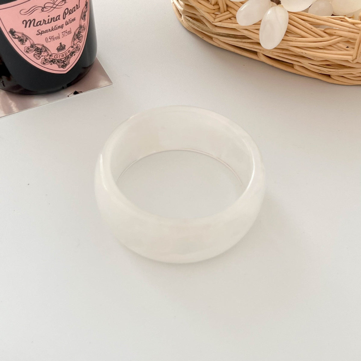 Transparent Irregular Resin Bangle — bracelet, view 4