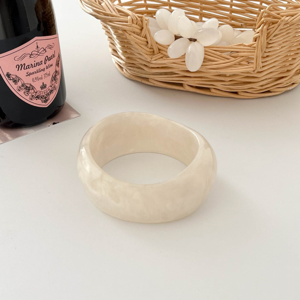 Transparent Irregular Resin Bangle — bracelet, view 6