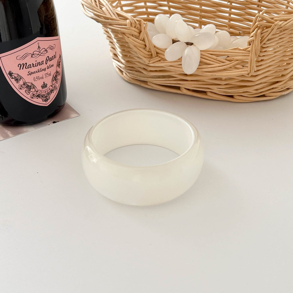 Transparent Irregular Resin Bangle — bracelet, view 7