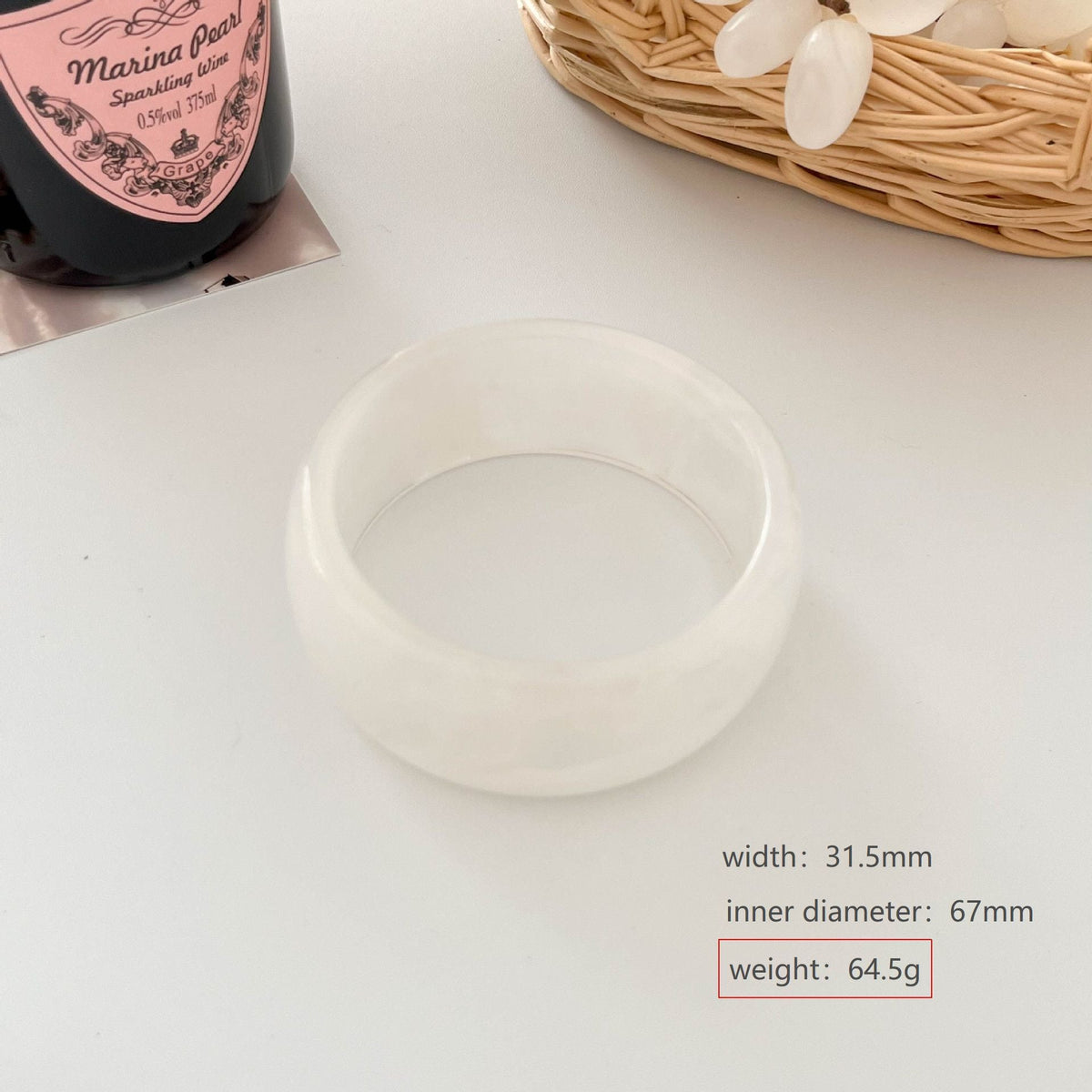 Transparent Irregular Resin Bangle — bracelet, view 10