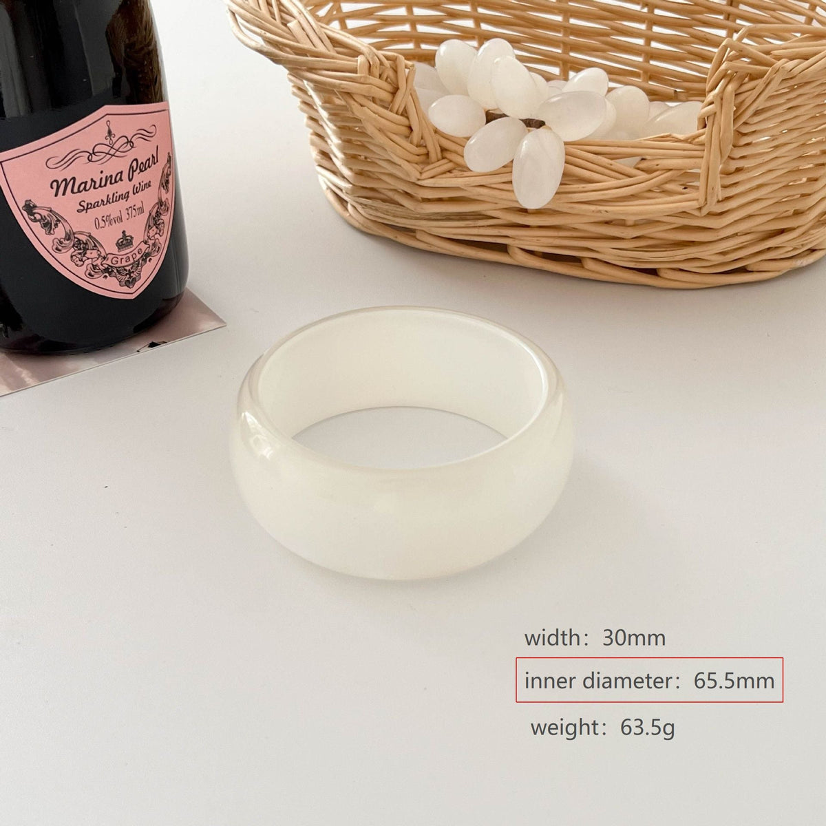 Transparent Irregular Resin Bangle — bracelet, view 13