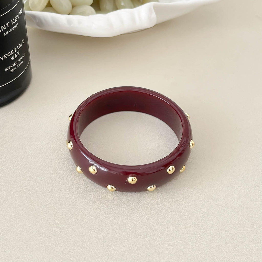 Wide Rivet Punk Bangle — bracelet, view 13