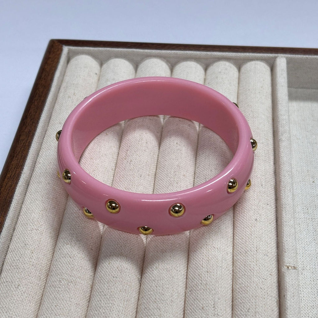 Wide Rivet Punk Bangle — bracelet, view 14