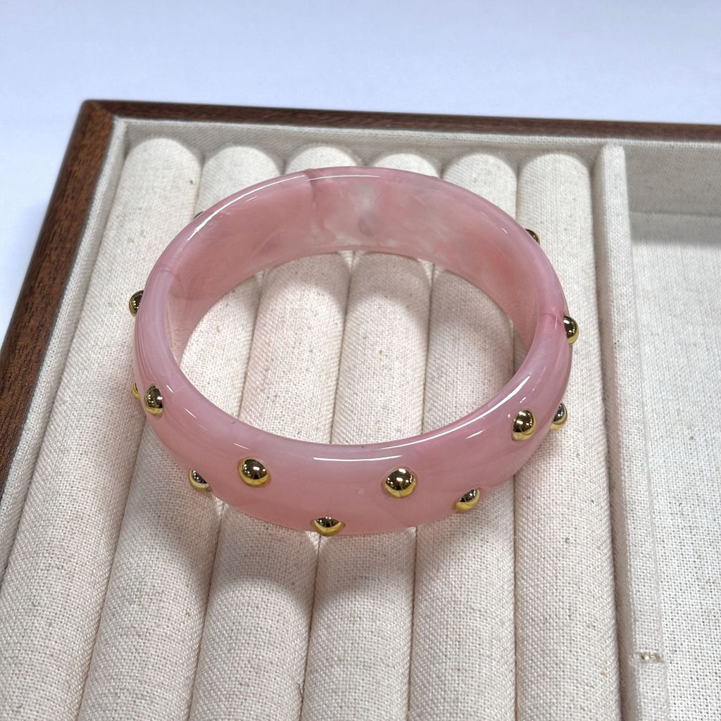 Wide Rivet Punk Bangle — bracelet, view 15